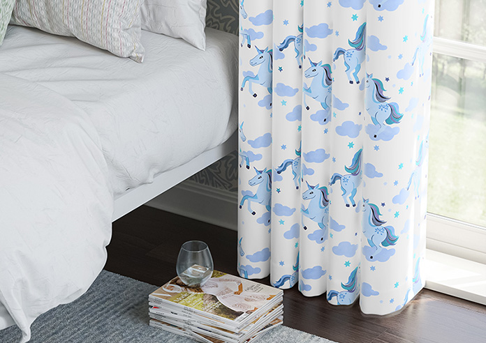 Unicorn Magic, Blue - Made to Measure Curtains - Image 5